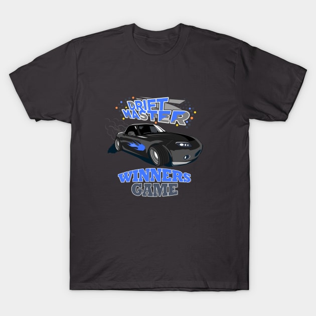 Drift Master Black Car design T-Shirt by 1Nine7Nine